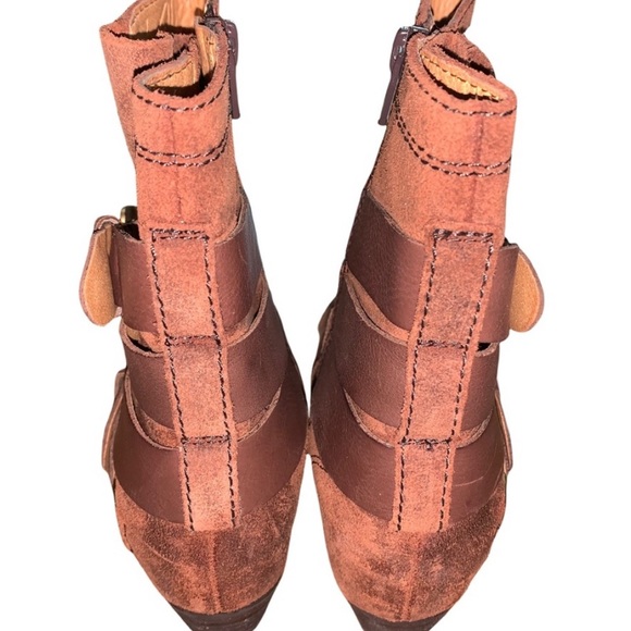 🎠NAYA Fisher Moto Brown Ankle Boots Booties - Picture 8 of 12